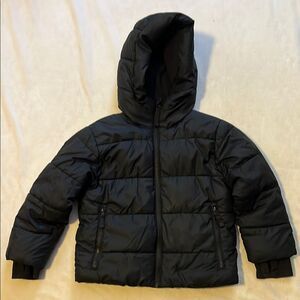 All in Motion Black Puffer Jacket Minimalist Insulated Design